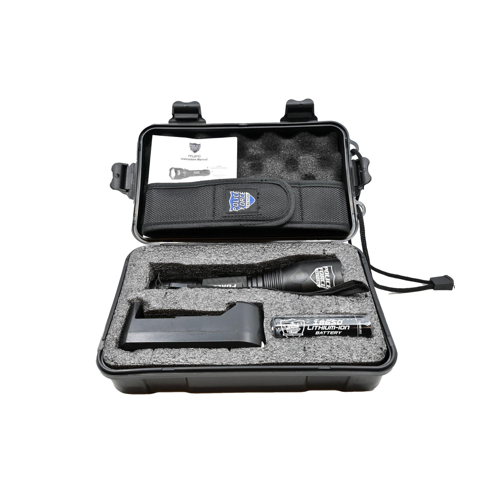 Tactical L2 LED Flashlight w/ Holster - Inside The Bars