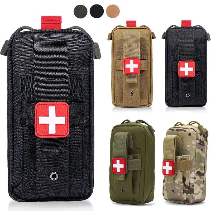 Tactical Outdoor First Aid Kit - Compact Medical EDC Pouch with Tourniquet, Scissors, and Molle System for Emergencies - Inside The Bars