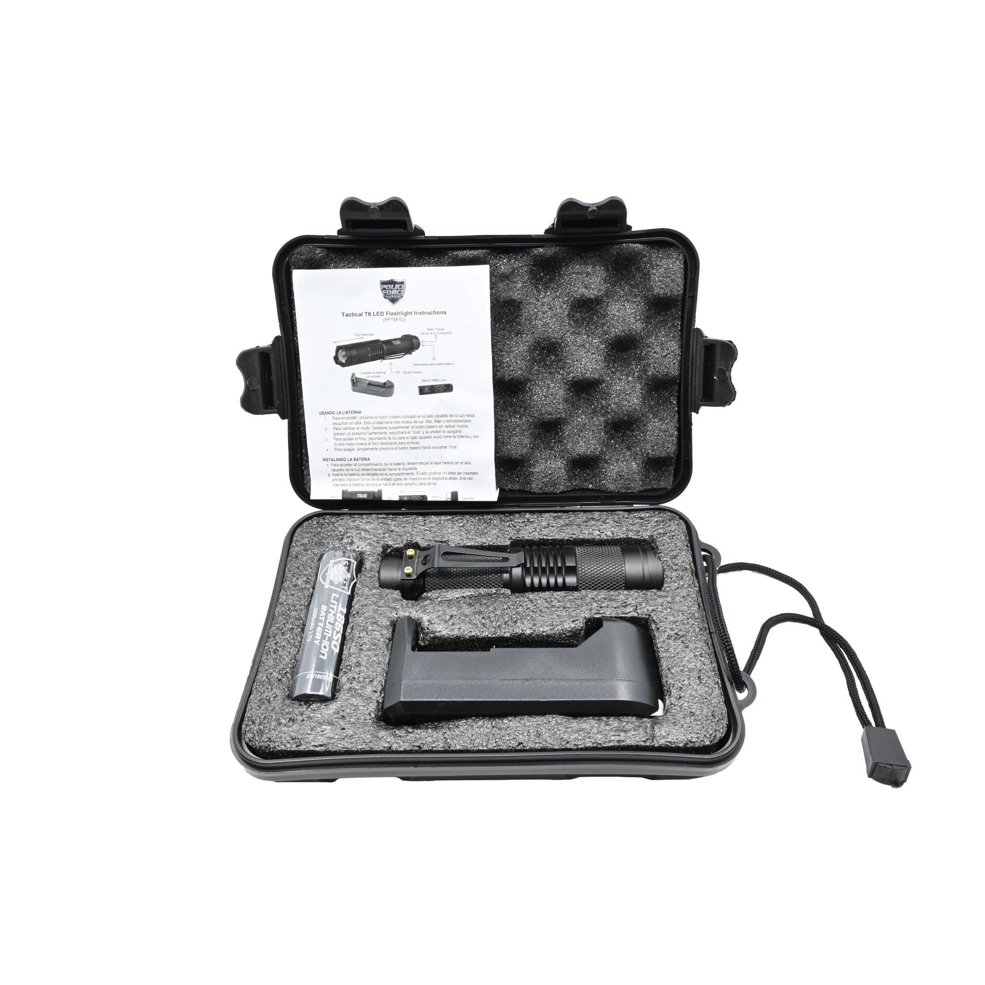 Tactical T6 LED Flashlight - Inside The Bars