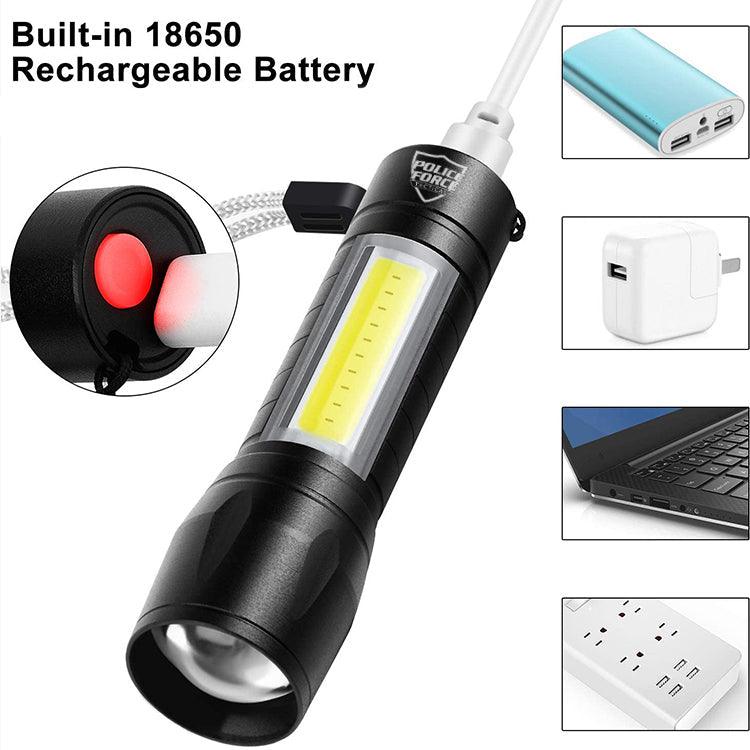 Tactical XPE/COB Mini Flashlight - Inside The Bars