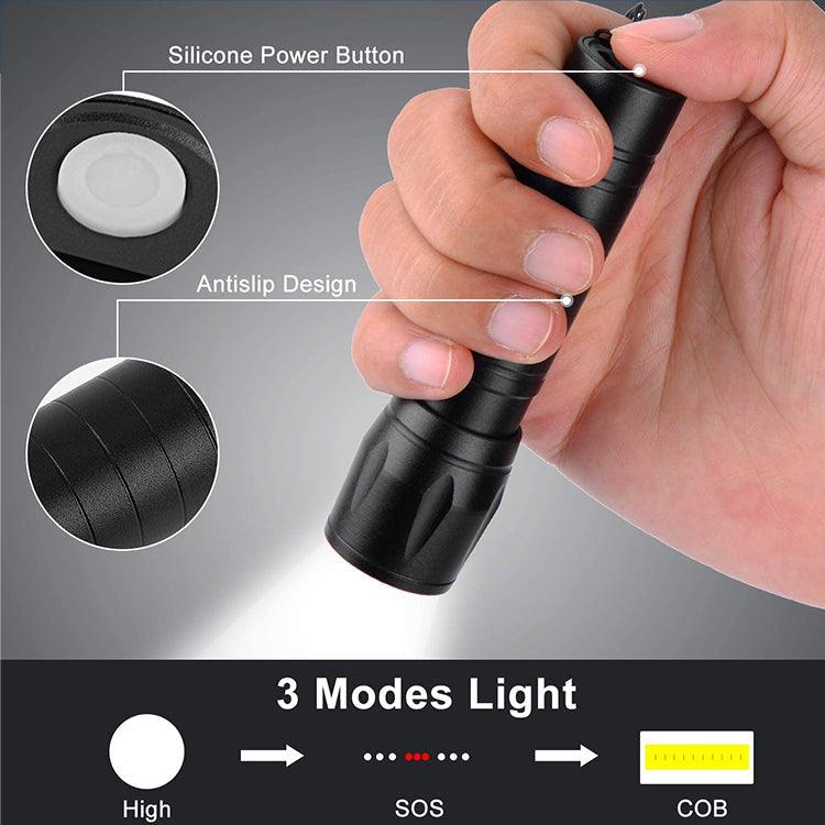 Tactical XPE/COB Mini Flashlight - Inside The Bars