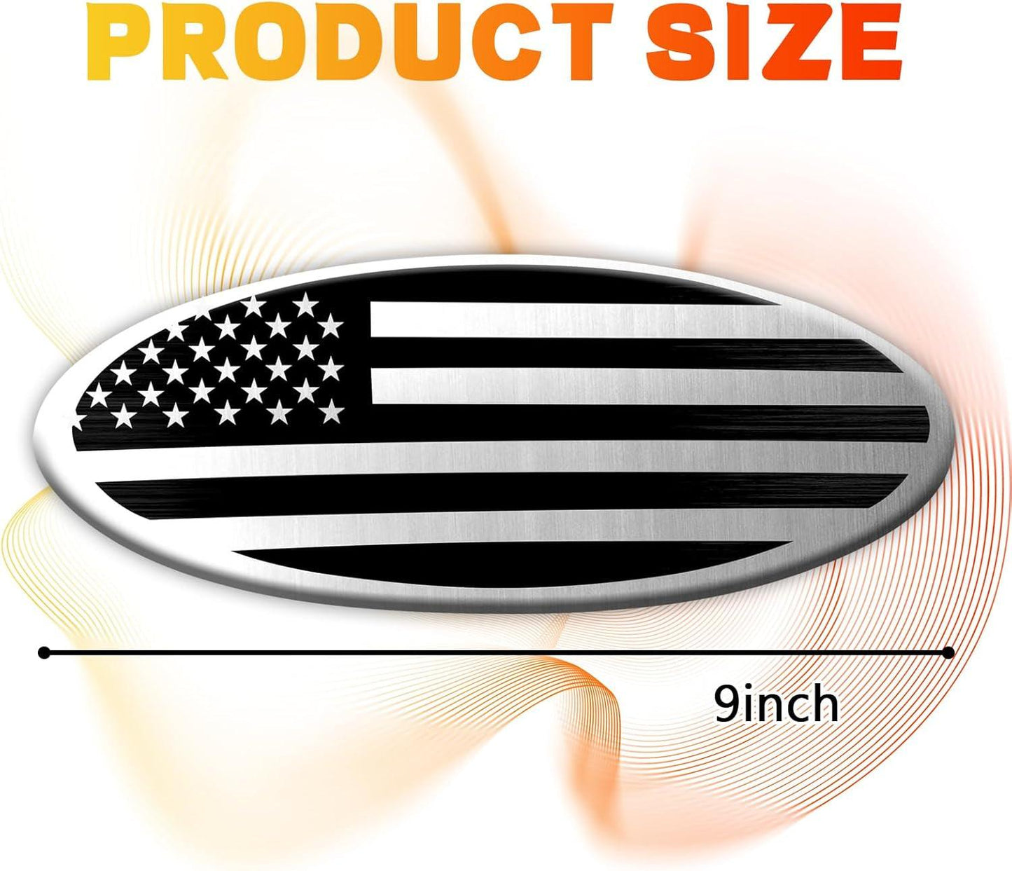Tailgate Emblem for Ford F150 F250 F350 Silver American Flag - Inside The Bars