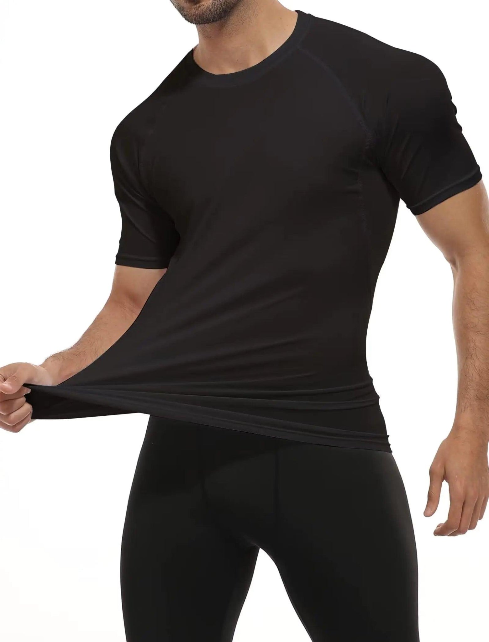 TELALEO Men's Athletic Compression Short Sleeve T-Shirt 6 - Pack - Inside The Bars