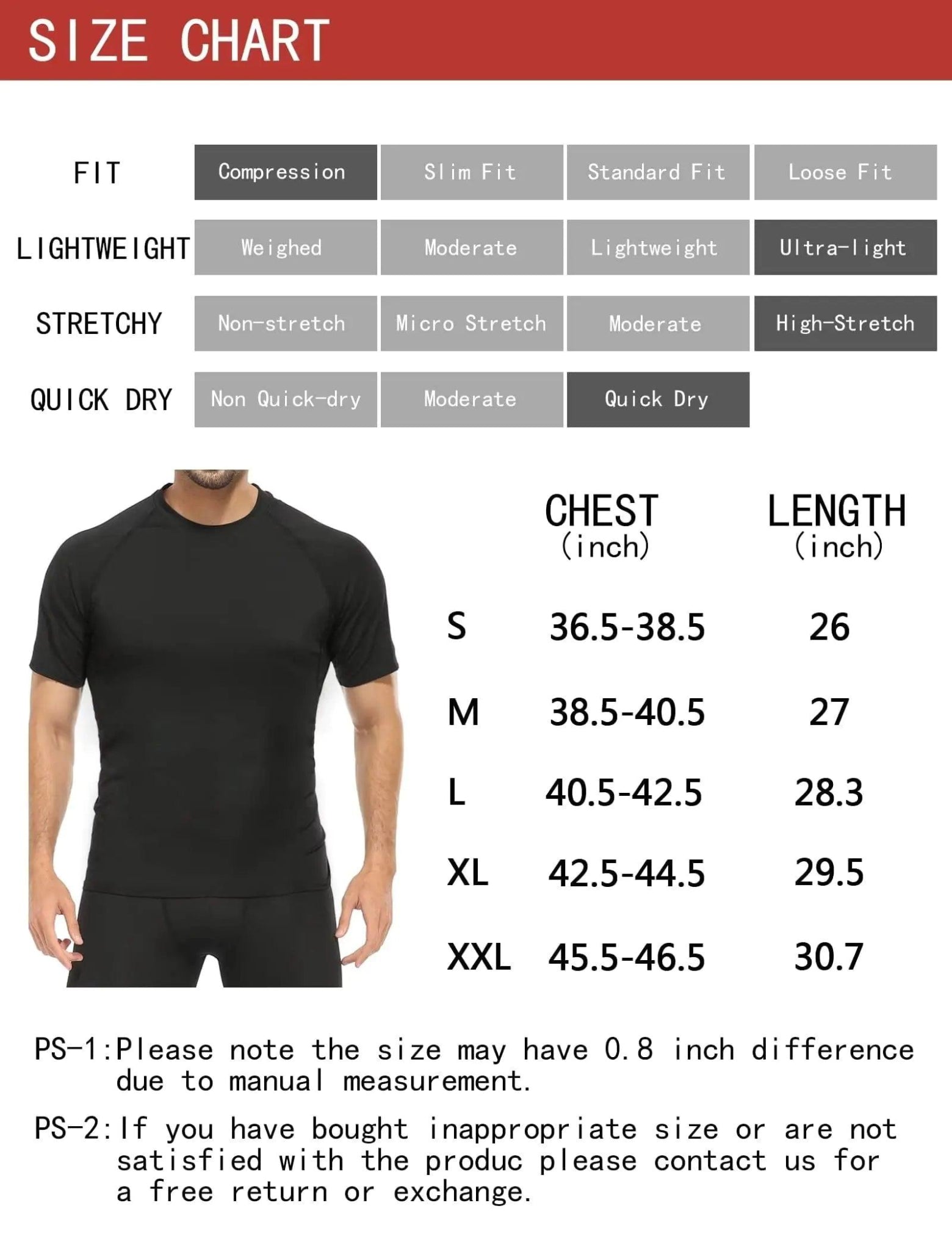 TELALEO Men's Athletic Compression Short Sleeve T-Shirt 6 - Pack - Inside The Bars