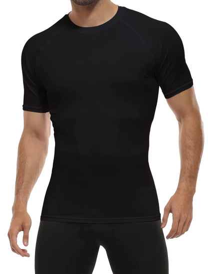 TELALEO Men's Athletic Compression Short Sleeve T-Shirt 6 - Pack - Inside The Bars