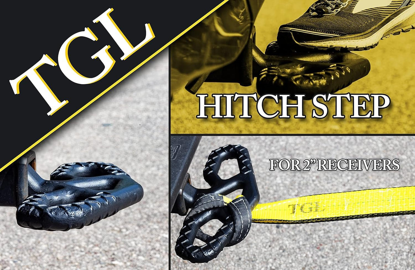 TGL Tow Hitch Step for 2 - Inch Receivers with Traction - Inside The Bars