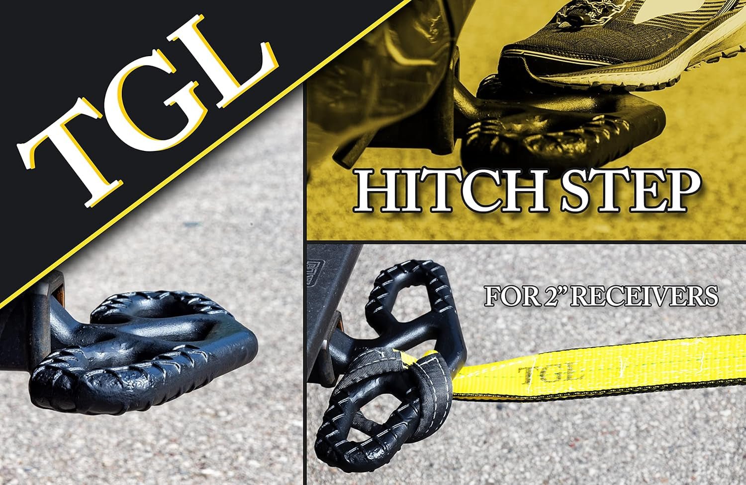 TGL Tow Hitch Step for 2 - Inch Receivers with Traction - Inside The Bars