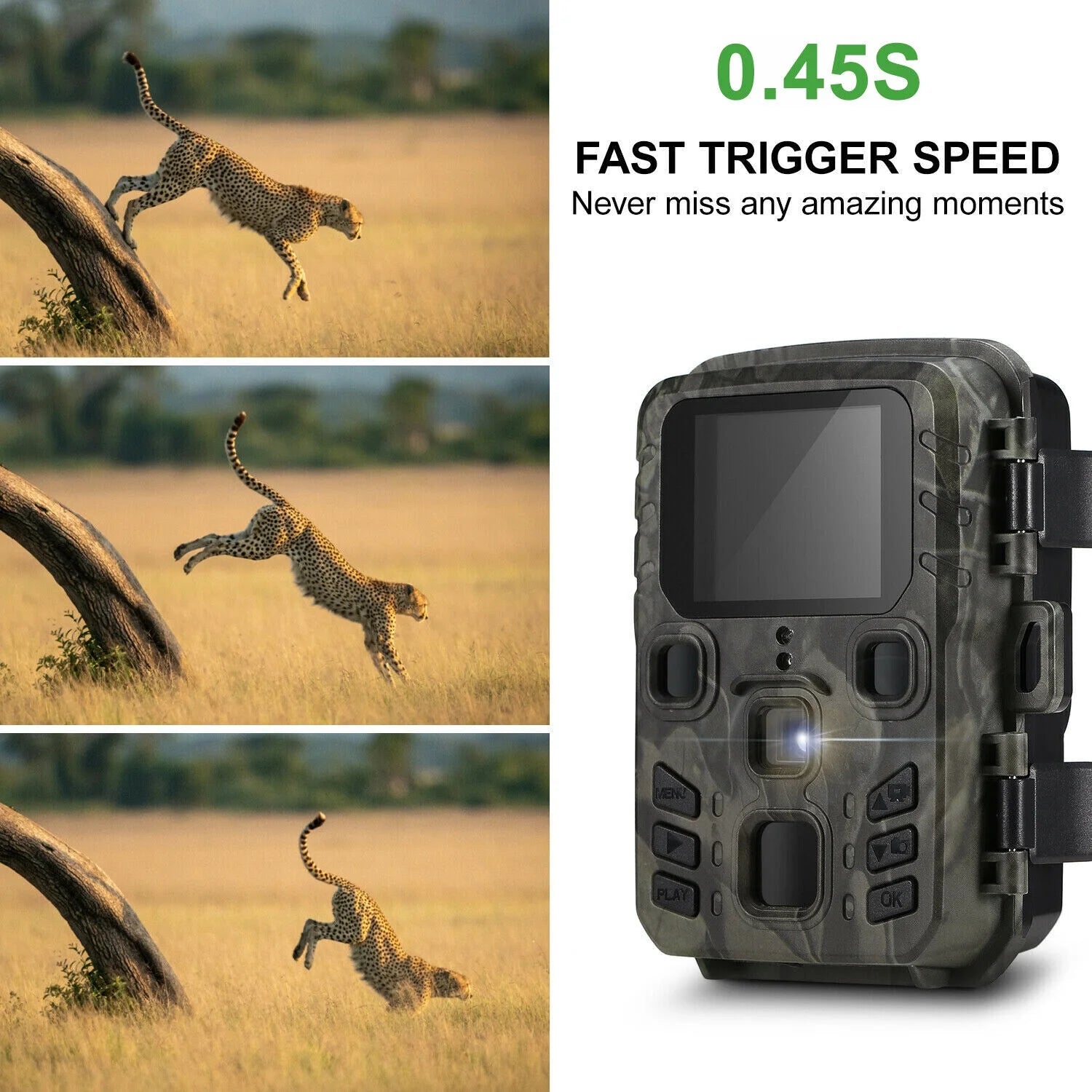 Trail Camera 2 Pack 24MP 1080P Mini Game Camera HD - Inside The Bars
