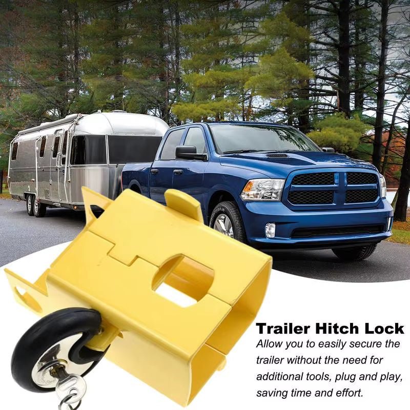 Trailer Coupler Lock Strong Weatherproof Hitch Pin Lock - Inside The Bars