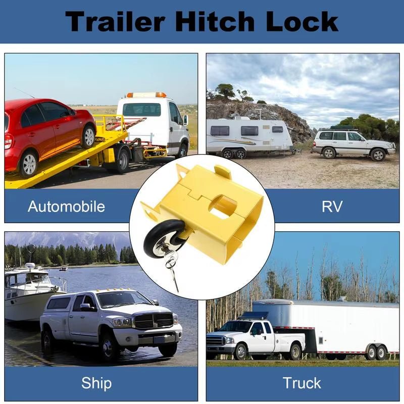 Trailer Coupler Lock Strong Weatherproof Hitch Pin Lock - Inside The Bars