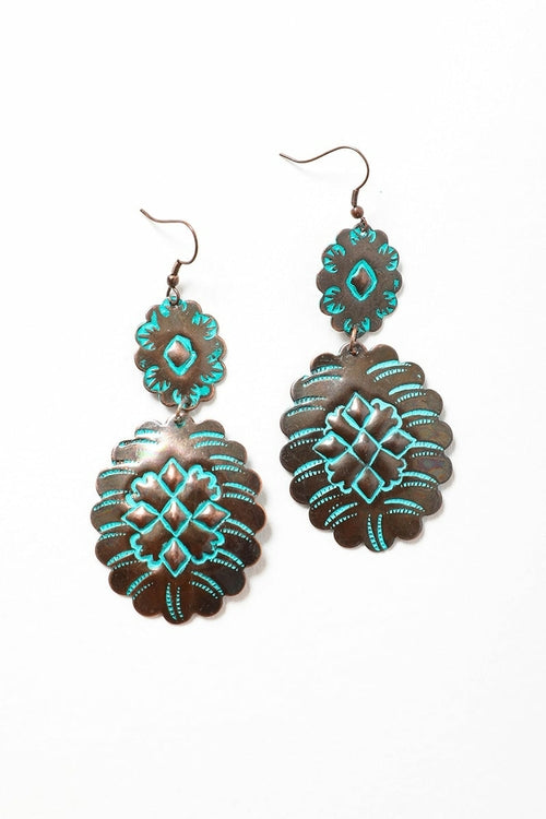 Turquoise Flower Drop Earrings for Elegant Floral Style