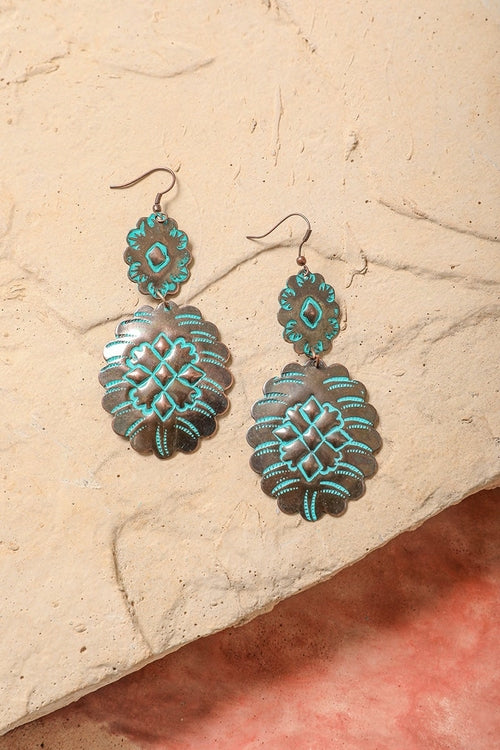 Turquoise Flower Drop Earrings for Elegant Floral Style