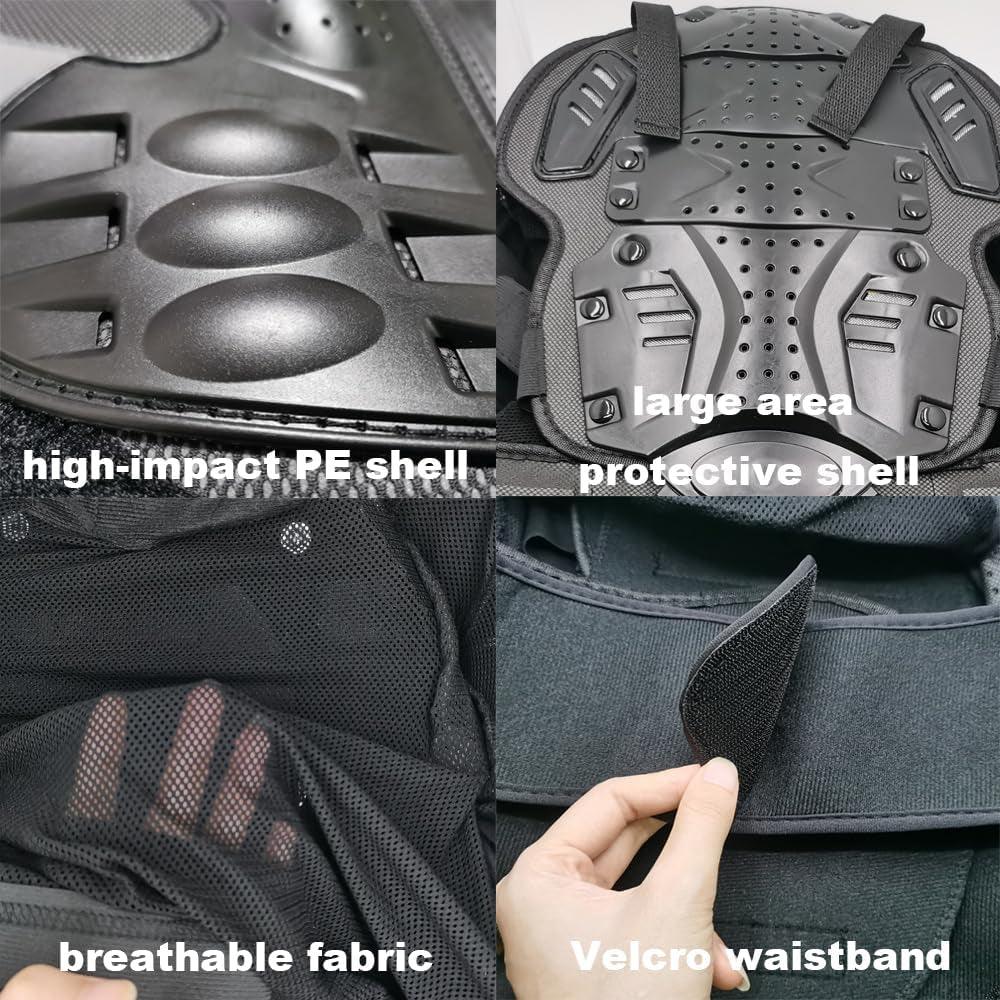 Ultimate Full Body Motorcycle Protective Gear Set with Adjustable Knee Pads and Chest Armor for Outdoor Sports - Inside The Bars