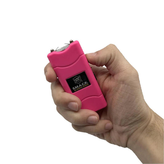 Ultimate Women's Safety Keychain - Stun Gun, Pepper Spray Gel & LED Flashlight Combo, USB Rechargeable, Stylish Black & Hot Pink Design - Inside The Bars