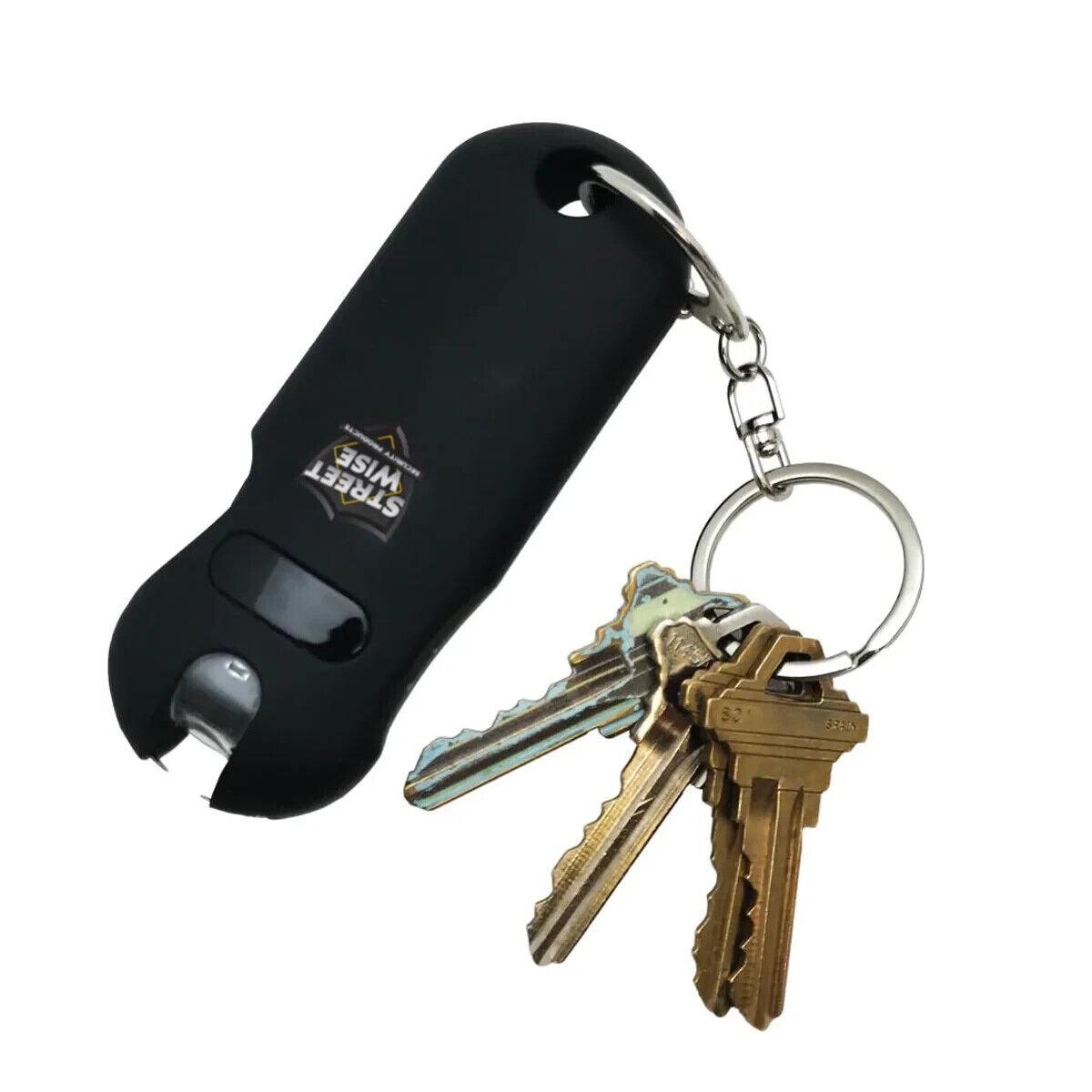 Ultra Compact 24 Million Volt Keychain Stun Gun - Black - Inside The Bars