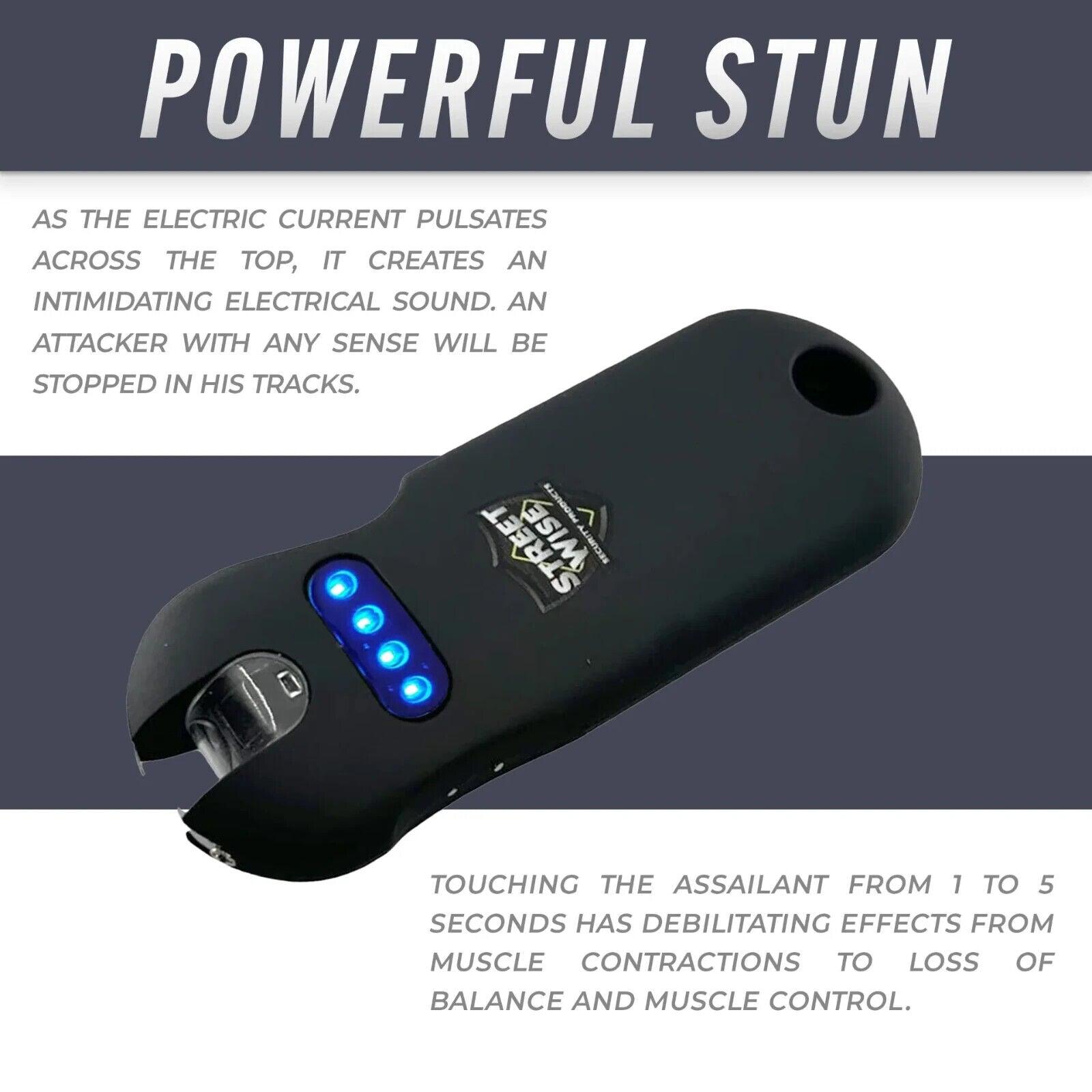 Ultra Compact 24 Million Volt Keychain Stun Gun - Black - Inside The Bars