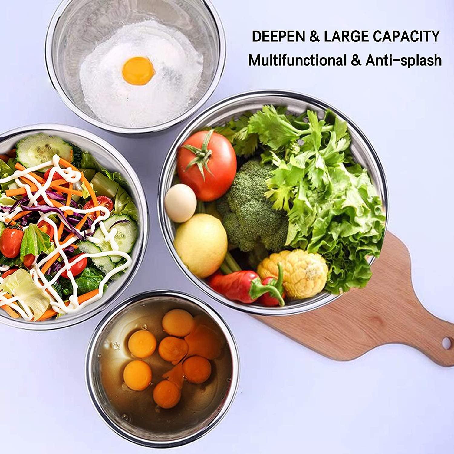 Umite Chef Mixing Bowls with Airtight Lids 6 Piece Set - Inside The Bars