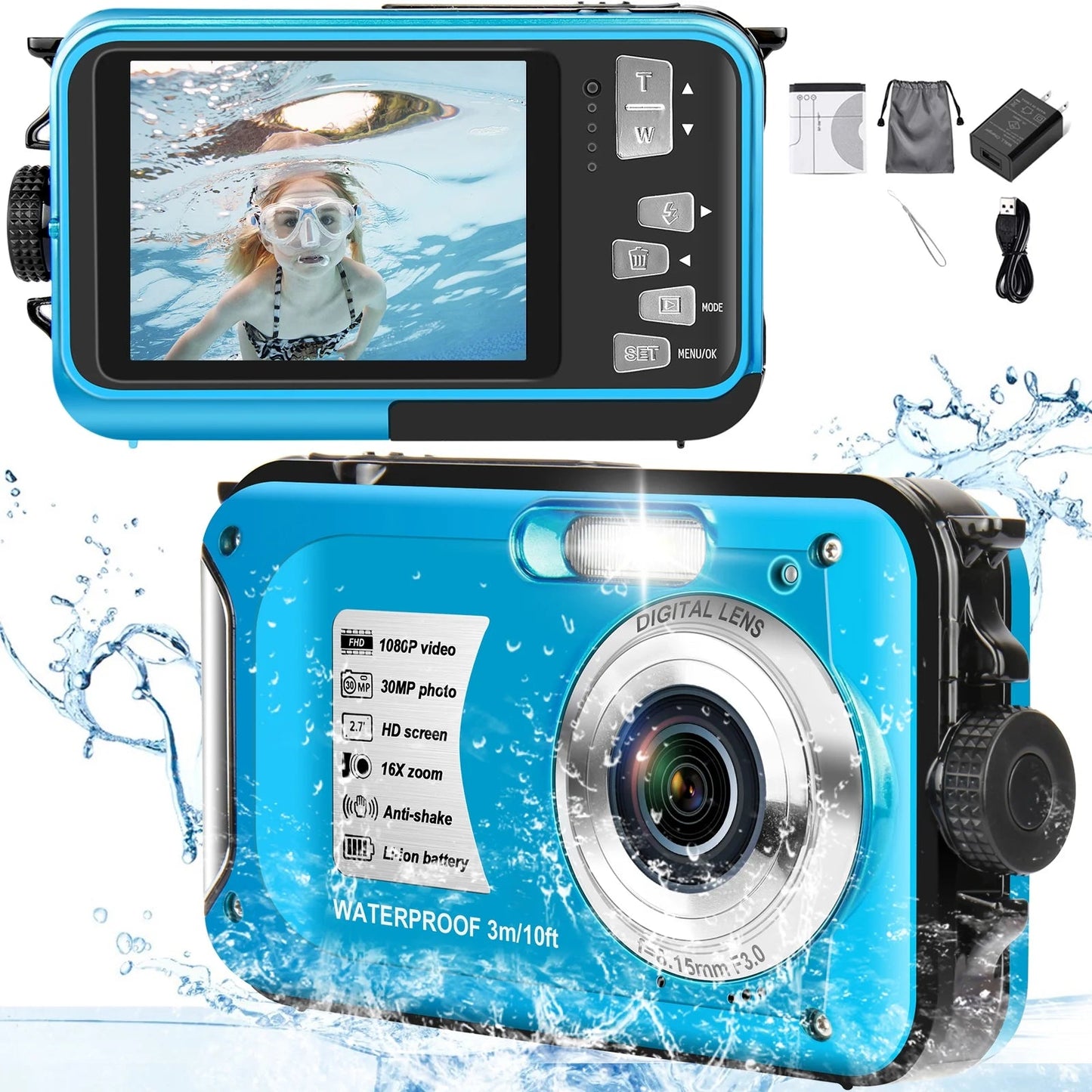Underwater Cameras for Youtube Waterproof 30 MP Full HD - Inside The Bars