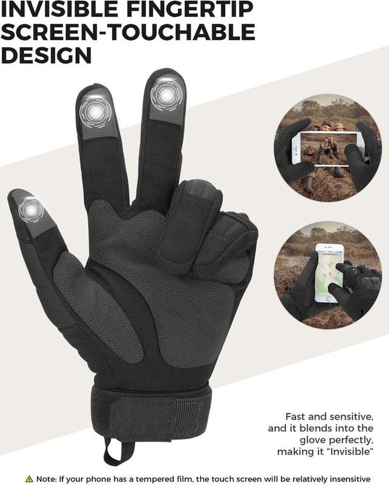 Unisex Tactical Gloves with Palm Protection and Touchscreen Functionality for All - Season Outdoor Activities - Inside The Bars