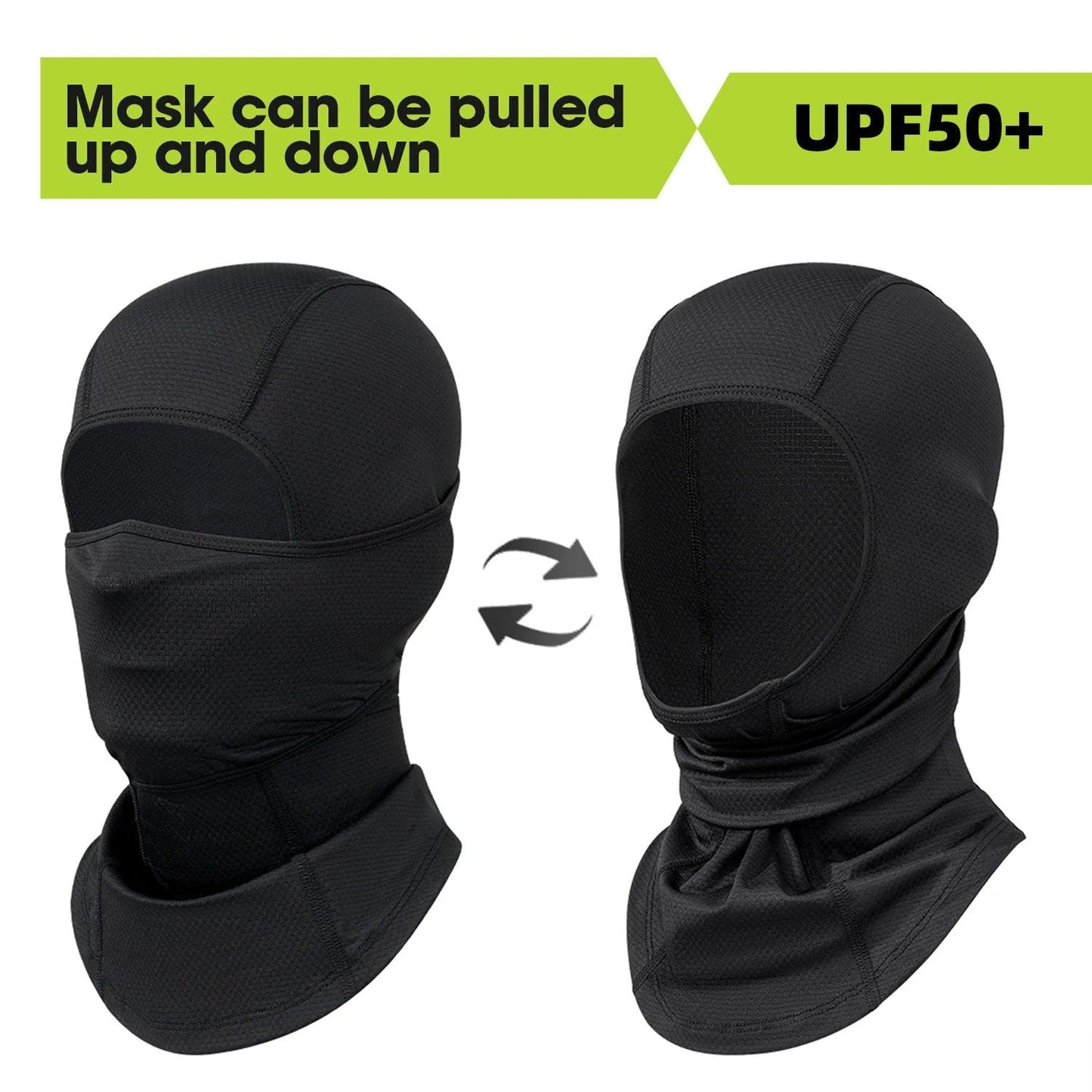 UV - Blocking 2 - Piece Balaclava Face Mask Set - Breathable Neck Gaiter for Men and Women - Ideal for Motorcycle and Cycling Sports - Inside The Bars