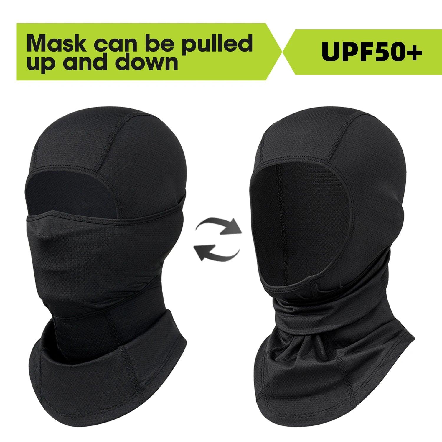 UV - Blocking 2 - Piece Balaclava Face Mask Set - Breathable Neck Gaiter for Men and Women - Ideal for Motorcycle and Cycling Sports - Inside The Bars