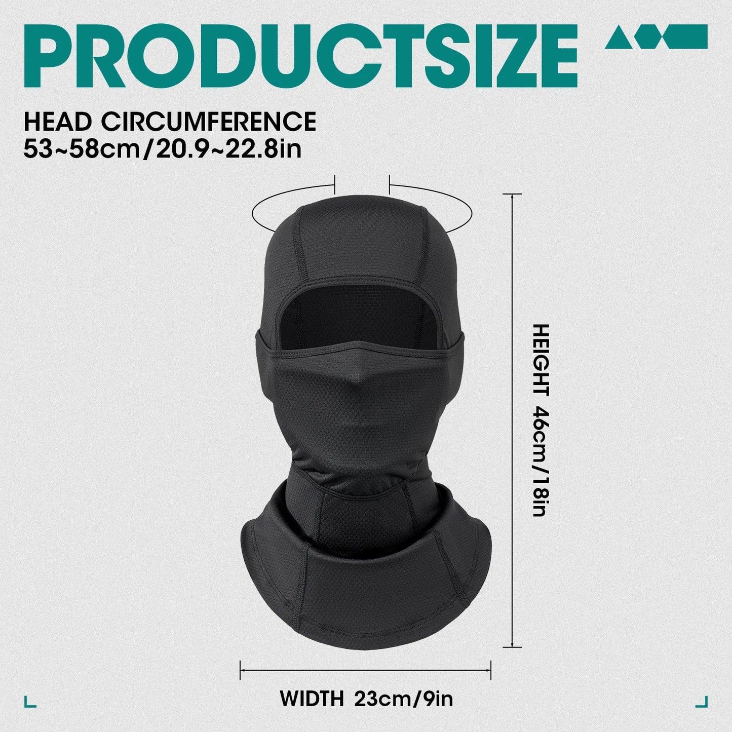 UV - Blocking 2 - Piece Balaclava Face Mask Set - Breathable Neck Gaiter for Men and Women - Ideal for Motorcycle and Cycling Sports - Inside The Bars