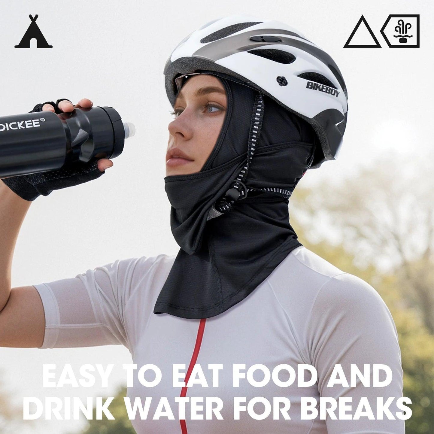 UV - Blocking 2 - Piece Balaclava Face Mask Set - Breathable Neck Gaiter for Men and Women - Ideal for Motorcycle and Cycling Sports - Inside The Bars