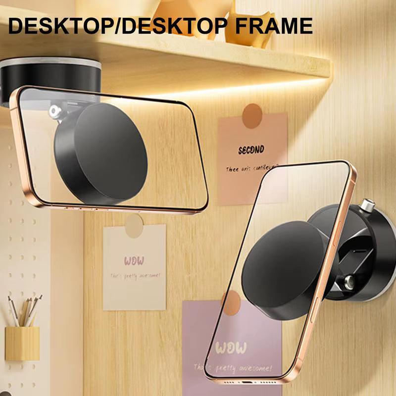 Vacuum Magnetic Suction Cup Folding Swivel Phone Stand 360 Degree Rotation Phone Holder for Iphone Car Cell Phone Bracket - Inside The Bars