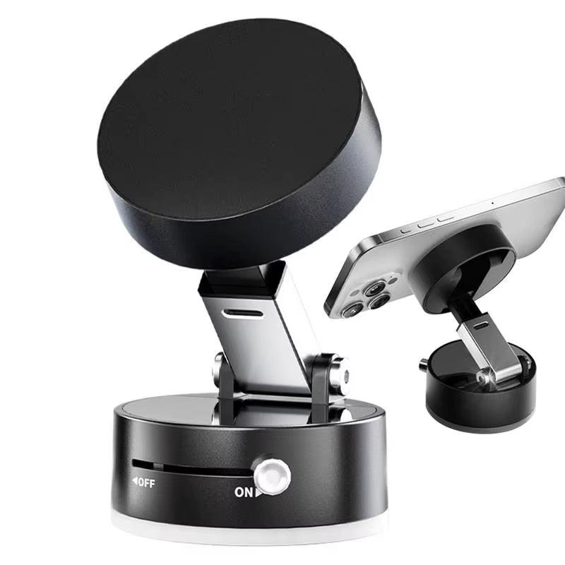 Vacuum Magnetic Suction Cup Folding Swivel Phone Stand 360 Degree Rotation Phone Holder for Iphone Car Cell Phone Bracket - Inside The Bars