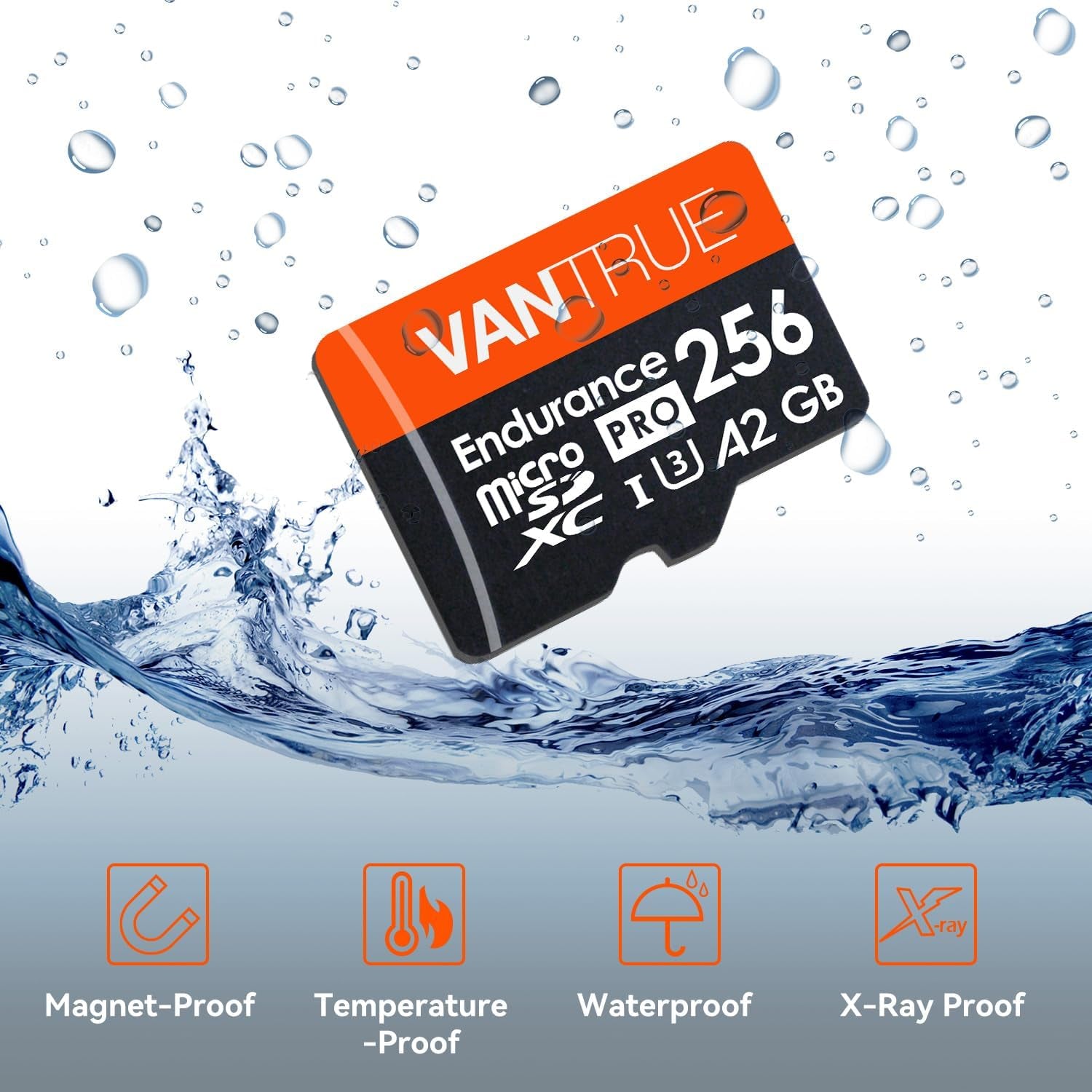 Vantrue 256GB MicroSDXC UHS - I U3 High - Speed SD Card - Inside The Bars