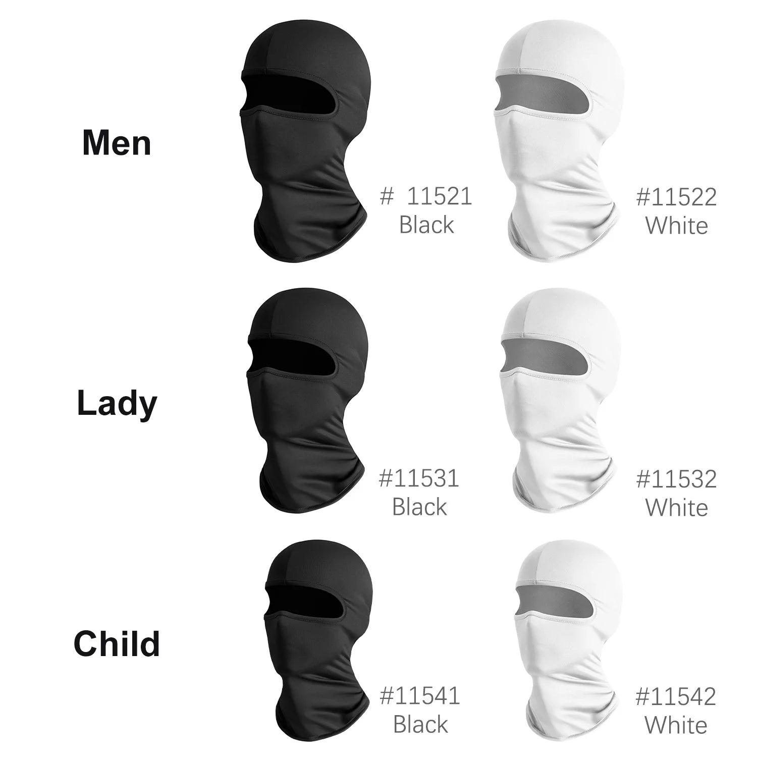 Versatile 3 - Piece Balaclava Set - Full Face Ski Mask, Cycling Cap, and Neck Gaiter for Men, Women, and Kids, UV Protection Bike Hats - Inside The Bars