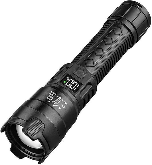 Versatile Rechargeable LED Flashlight with Adjustable Zoom for Outdoor Adventures - Inside The Bars