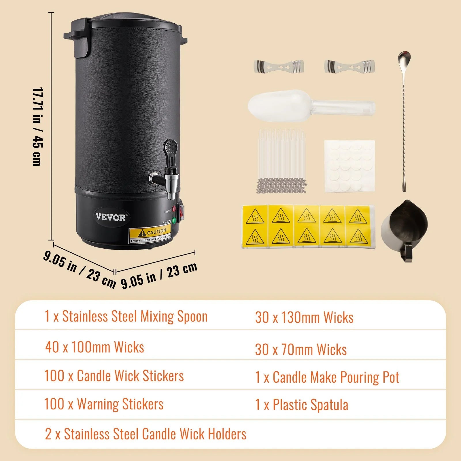 VEVOR 10 L Wax Melter for Candle Making and Soap - Inside The Bars