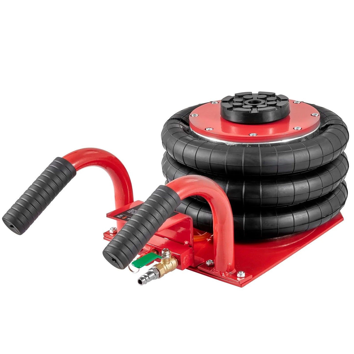 VEVOR 3 Ton Triple Bag Air Jack - Pneumatic Vehicle Lift with 6 Steel Pipes, Raises Up to 17.7 Inches, Fast Lifting Pneumatic Jack for Cars and Garages (Red) - Inside The Bars