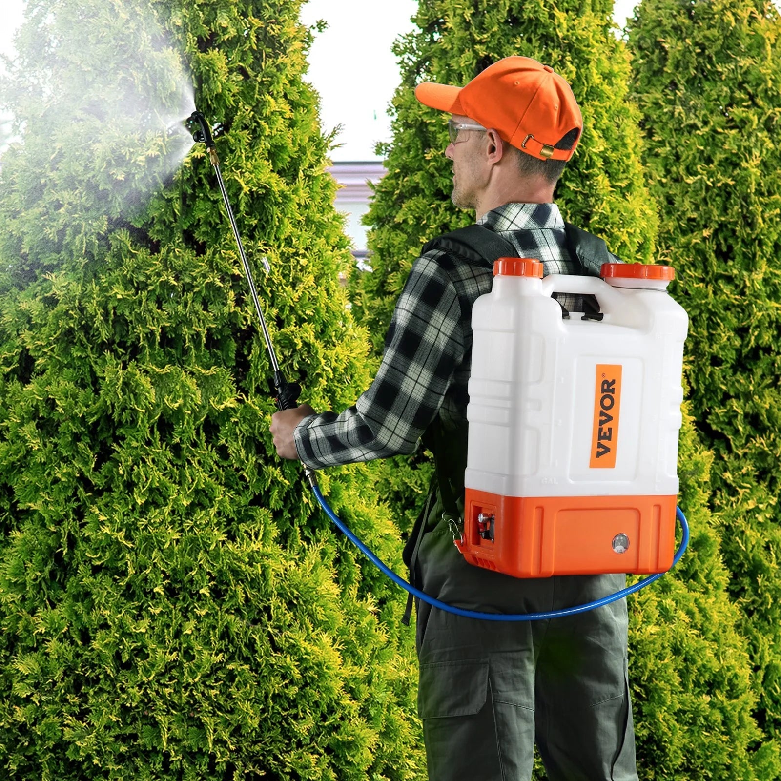 VEVOR Battery Powered Backpack Sprayer with Cart on Wheels - Inside The Bars