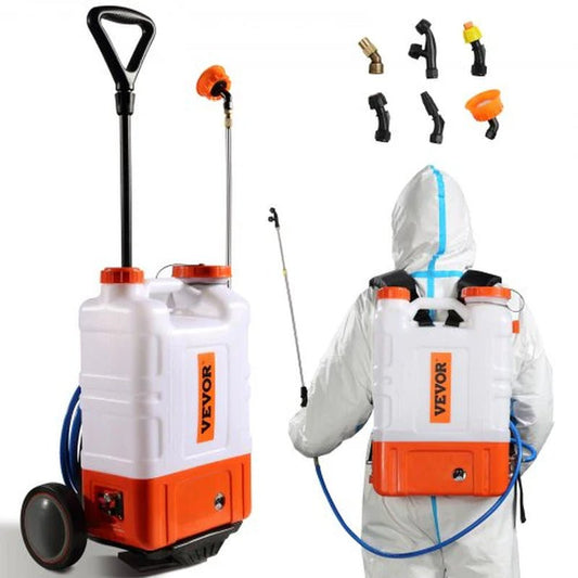 VEVOR Battery Powered Backpack Sprayer with Cart on Wheels - Inside The Bars