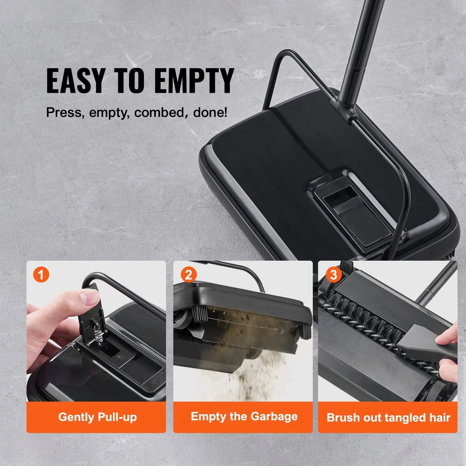 VEVOR Carpet Sweeper for Home Office and Rugs Cleaning - Inside The Bars