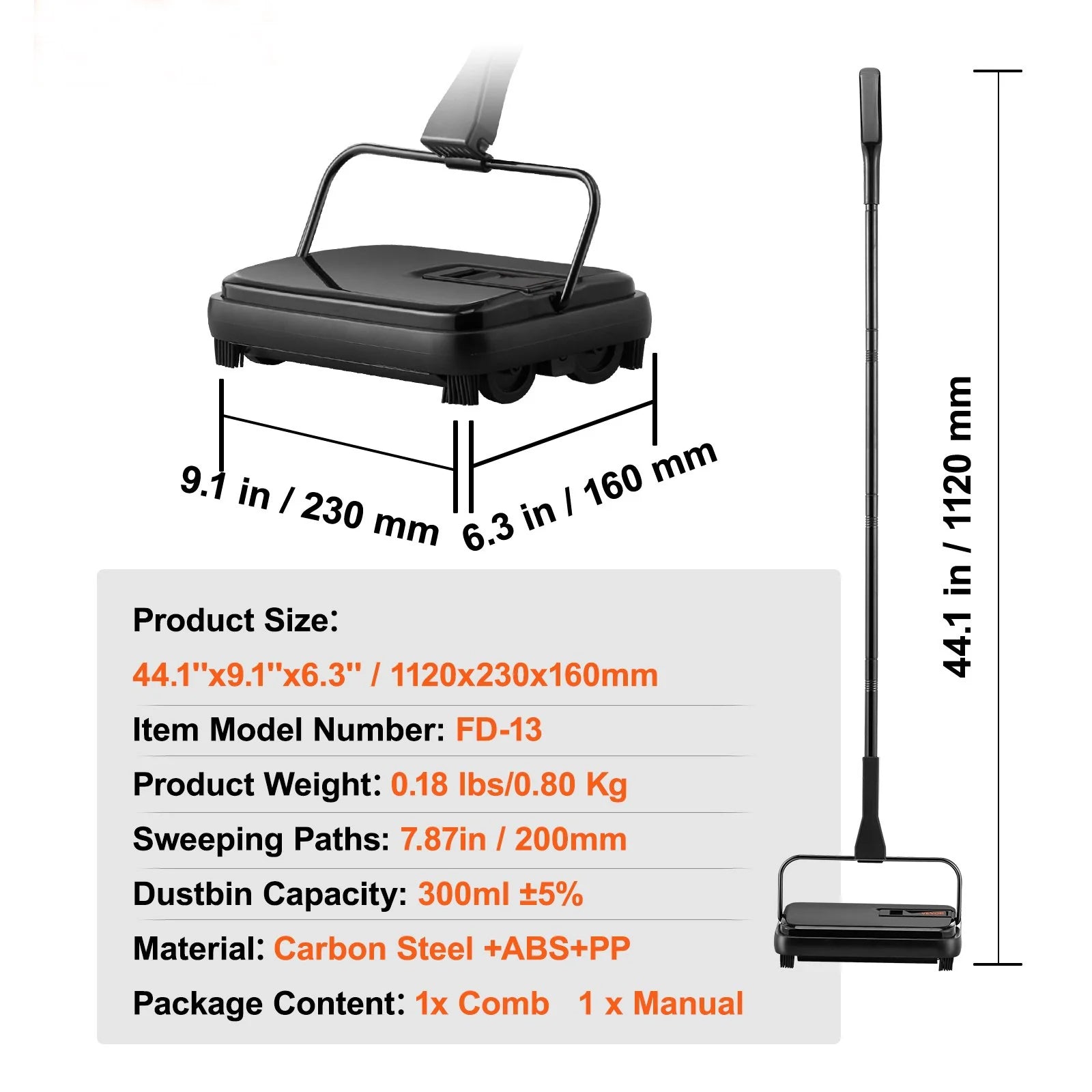 VEVOR Carpet Sweeper for Home Office and Rugs Cleaning - Inside The Bars