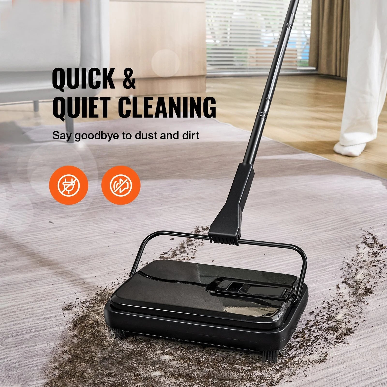 VEVOR Carpet Sweeper for Home Office and Rugs Cleaning - Inside The Bars