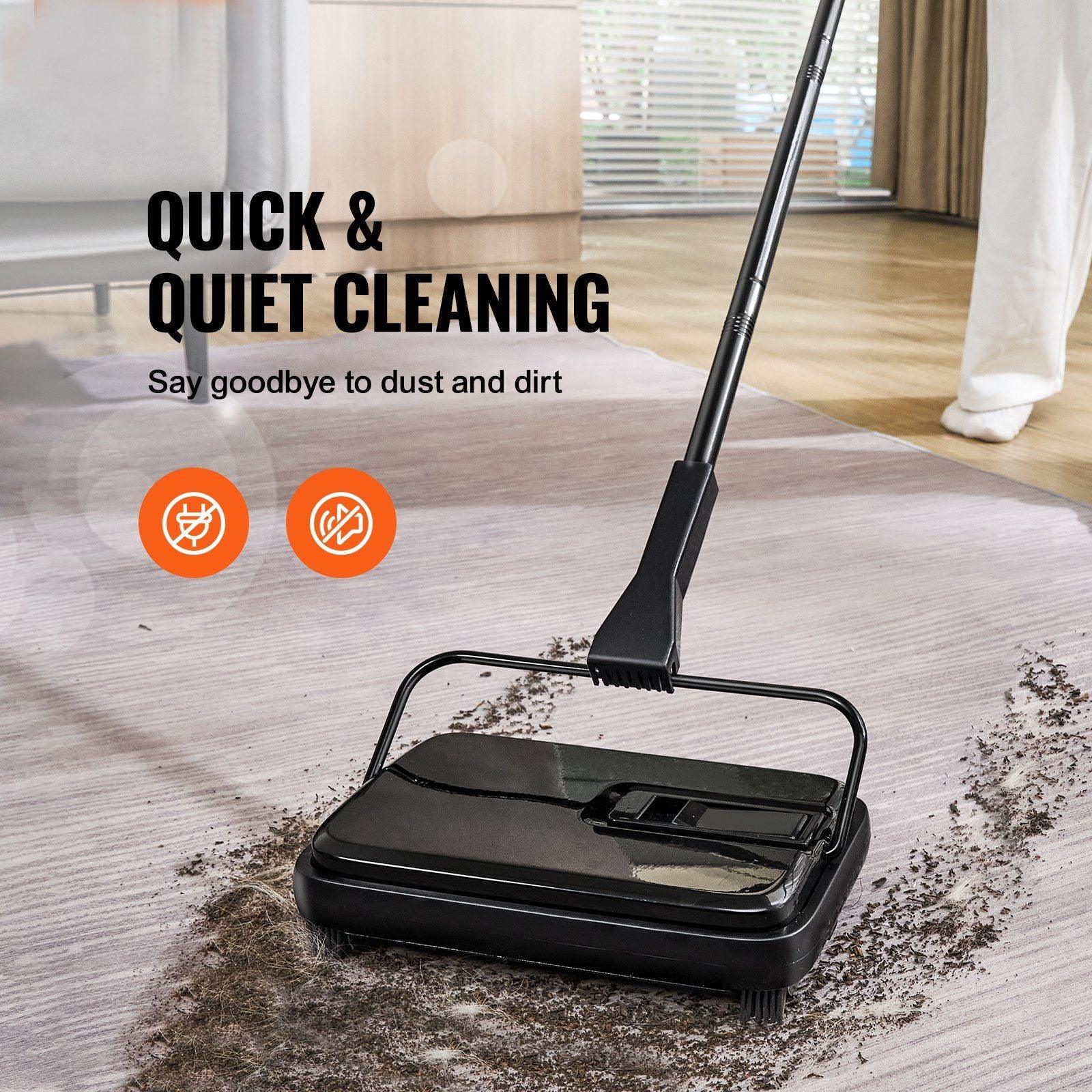 VEVOR Carpet Sweeper Manual Non Electric 300 ml Dustbin - Inside The Bars
