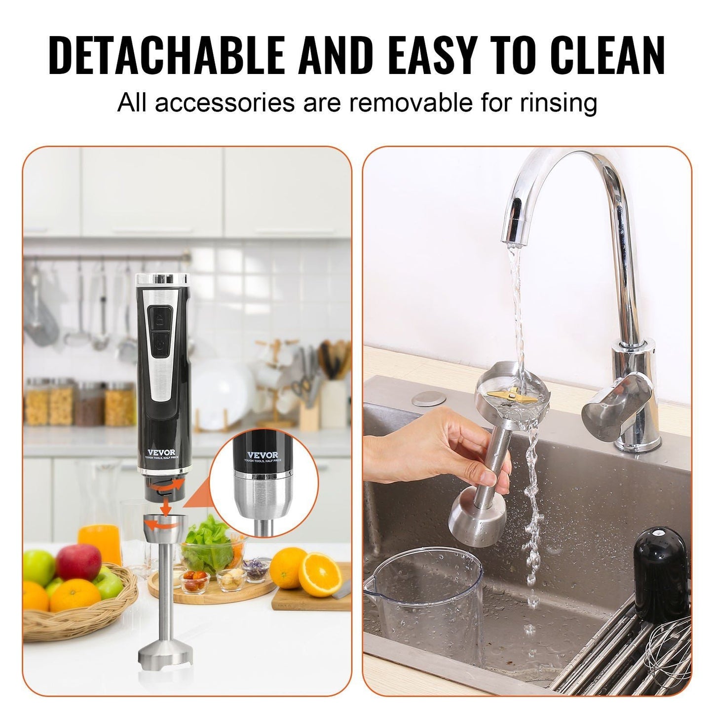 VEVOR Commercial Immersion Blender 200 Watt Heavy Duty Mixer - Inside The Bars