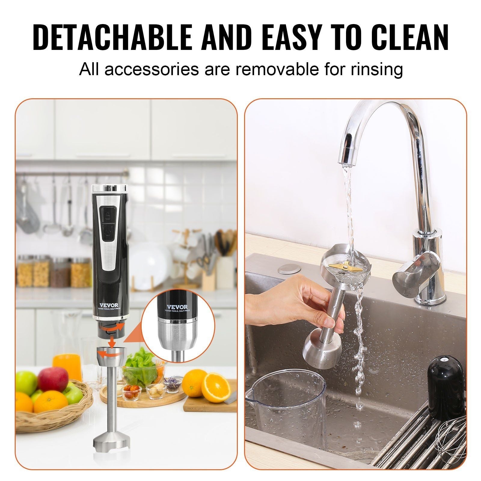 VEVOR Commercial Immersion Blender 200 Watt Heavy Duty Mixer - Inside The Bars