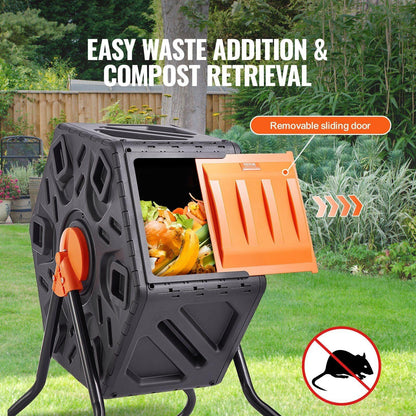 VEVOR Compost Bin 18.5 - Gal Tumbler for Garden Kitchen Outdoor - Inside The Bars