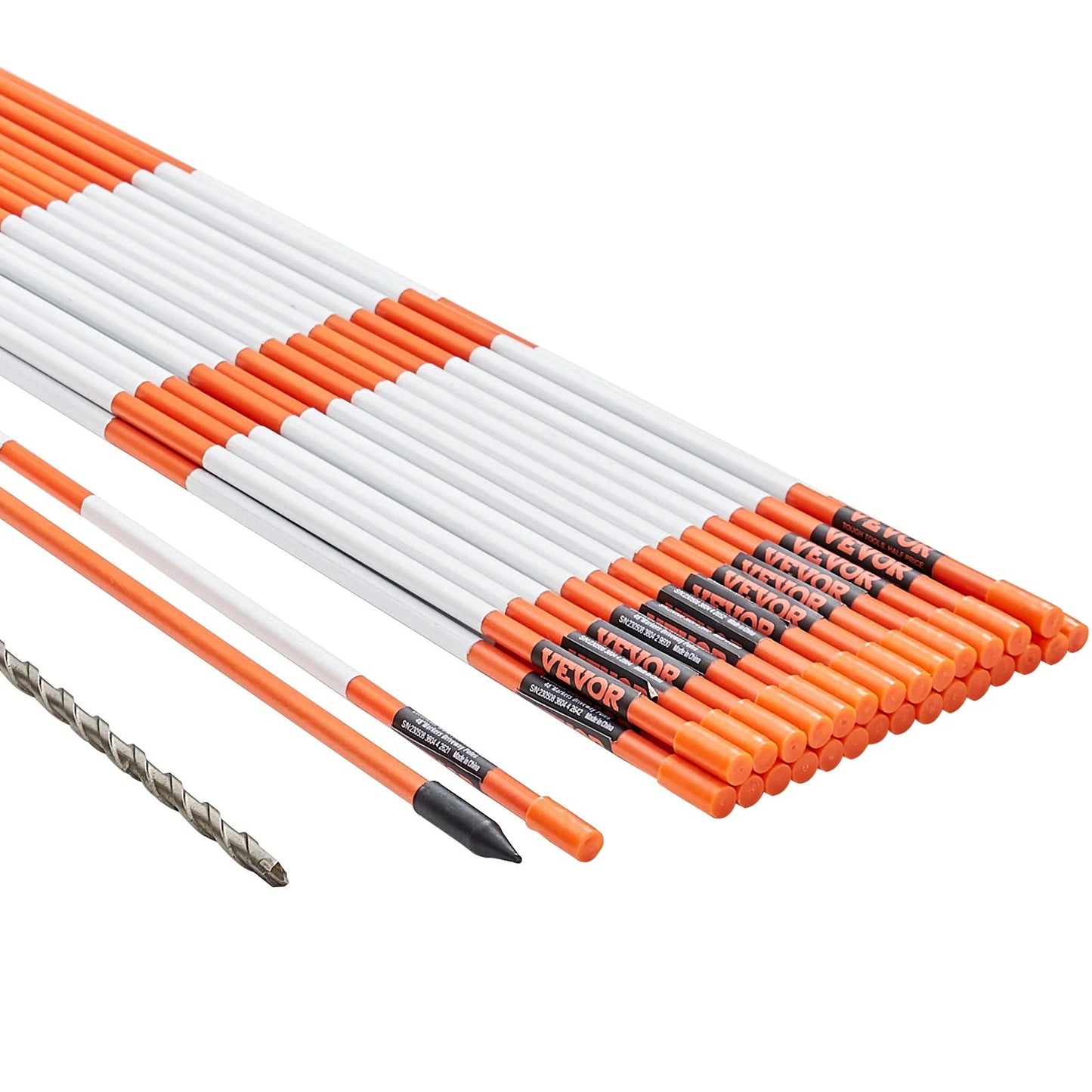 VEVOR Driveway Markers 48 Inch Orange Fiberglass Poles - Inside The Bars
