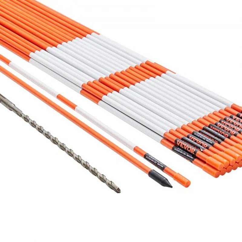 VEVOR Driveway Markers 48 Inch Orange Fiberglass Poles - Inside The Bars