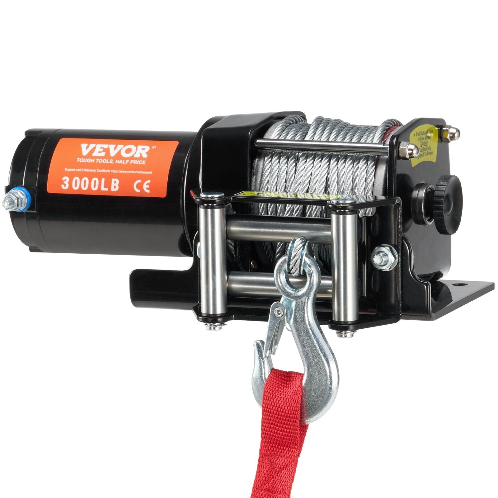 VEVOR Electric Winch ATV UTV 3000 lb Steel Cable Waterproof - Inside The Bars
