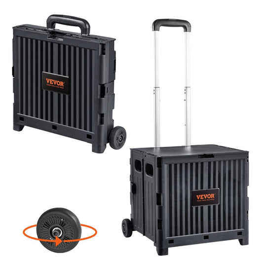 VEVOR Foldable Utility Cart with 80 lbs Capacity Black - Inside The Bars