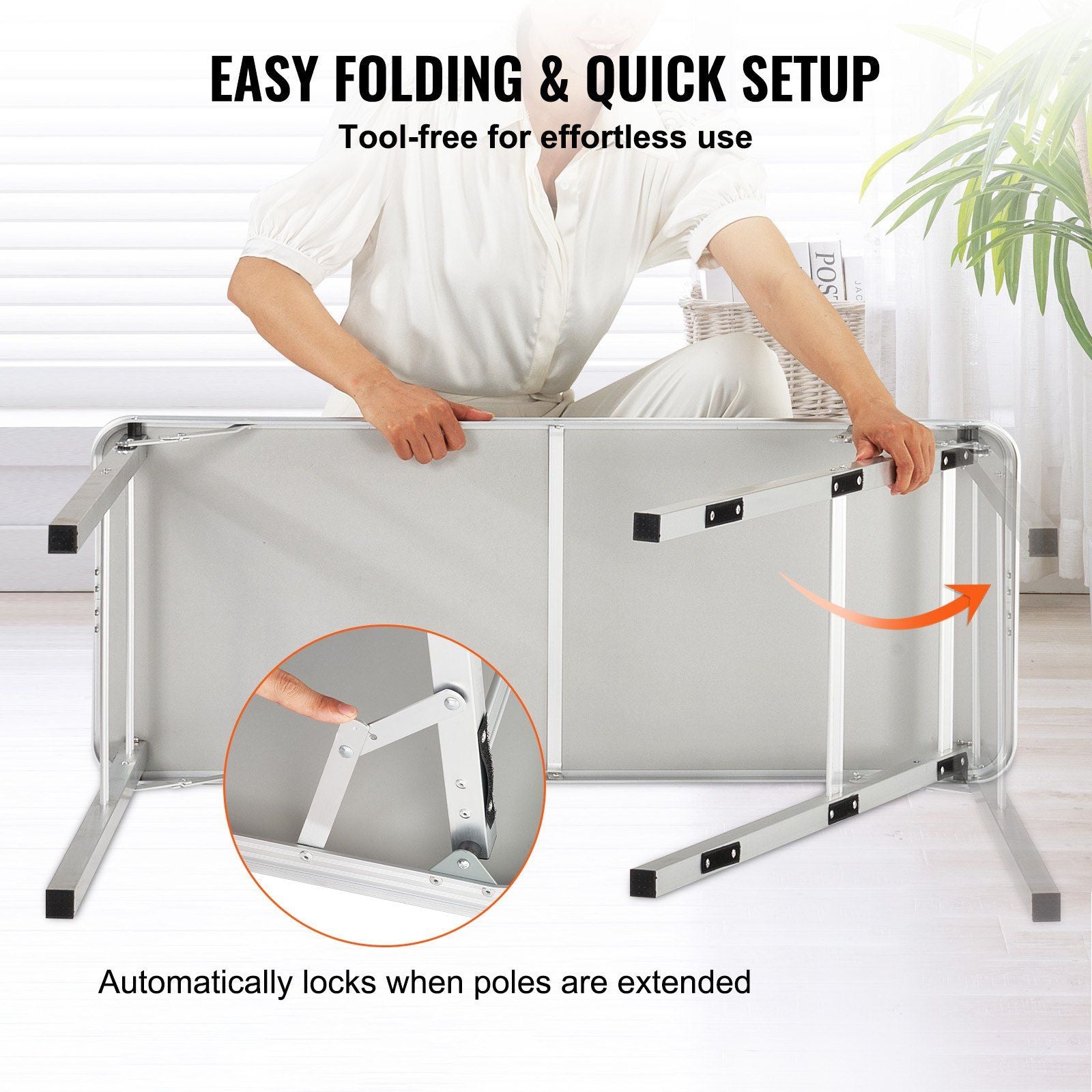 VEVOR Folding Portable Bar Table for Indoor Outdoor Events - Inside The Bars