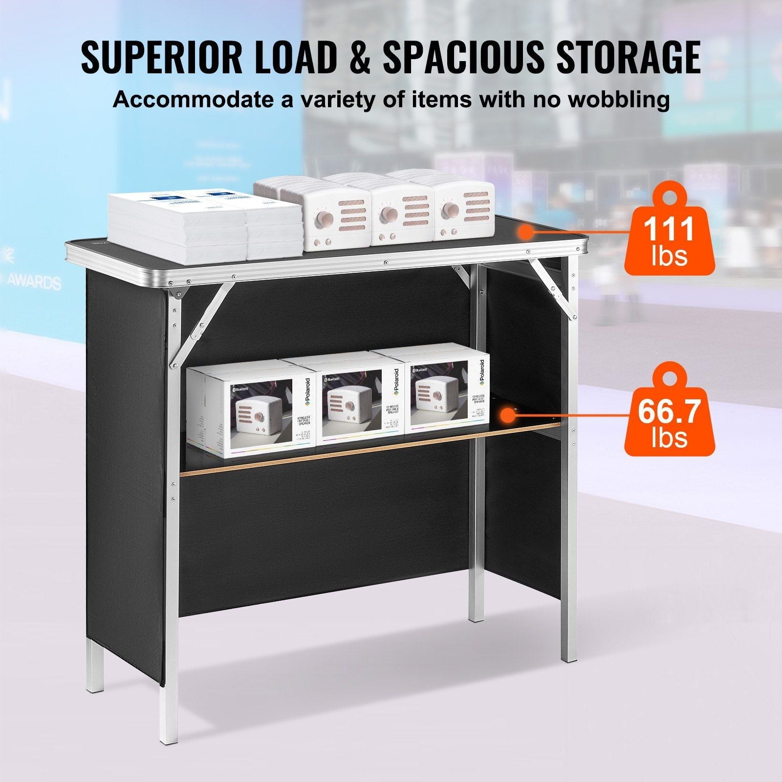 VEVOR Folding Portable Bar Table for Indoor Outdoor Events - Inside The Bars