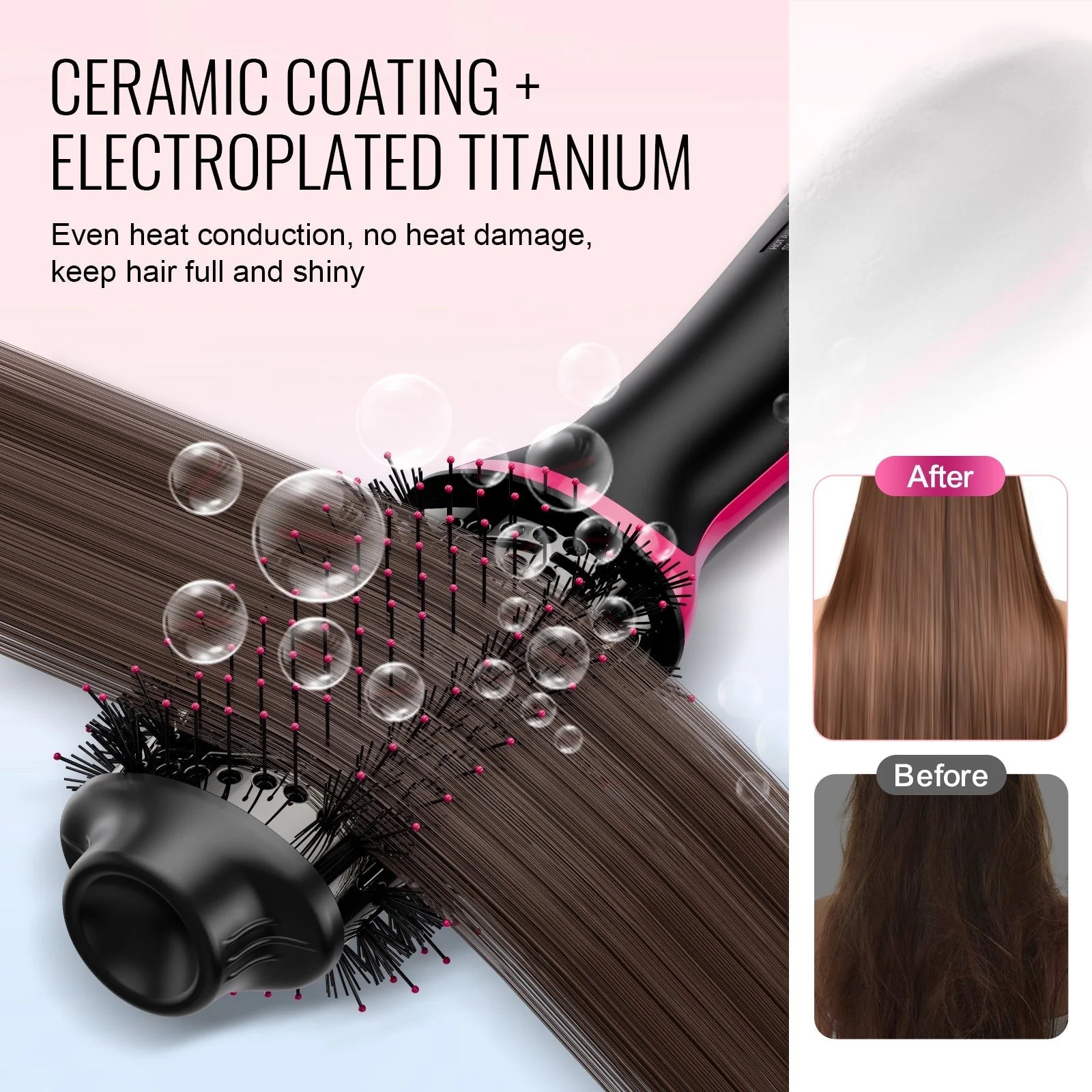 VEVOR Hair Blow Dryer Brush Dual Voltage Hot Air Styler - Inside The Bars